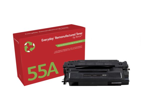 Remanufacturado Everyday Tóner Everyday Mono remanufacturado de Xerox es compatible con HP 55A (CE255A), Capacidad estándar