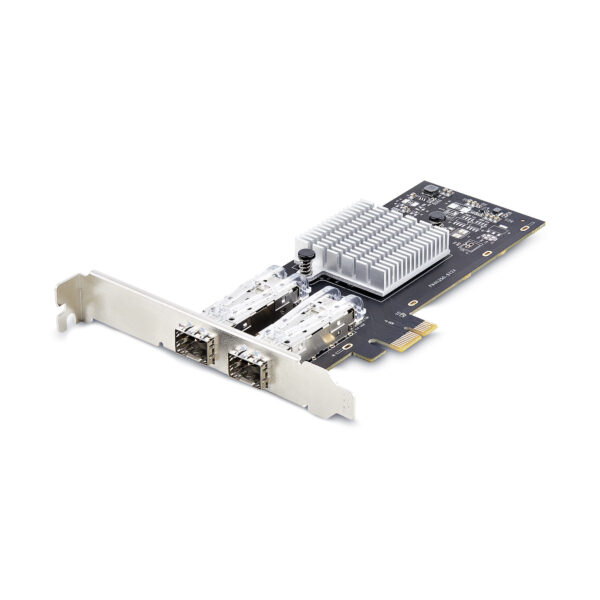 Tarjeta PCIe 2.1x1 de Red de Fibra Óptica/Cobre Ethernet 1Gb SFP de 2 Puertos - Chipset Controlador Intel I350-AM2 - Cobre de 1000BASE/Fibra Óptica - NIC