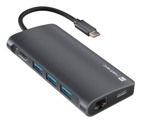 NMP-2162 base para portátil y replicador de puertos Alámbrico USB 3.2 Gen 1 (3.1 Gen 1) Type-C Gris