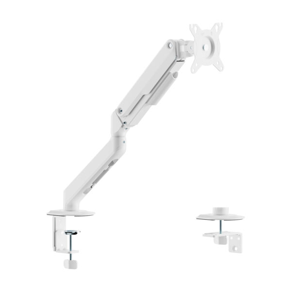 Soporte de Mesa Eco Contrapeso Giratorio e Inclinable para Monitor/TV 9kg (3 PIVOTES, 1 BRAZO) de 17-32, Blanco