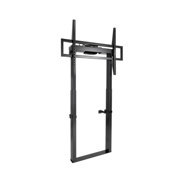 TITAN Soporte de Suelo Fijo con Regulación Eléctrica de Altura para Pantallas 55"-100", Negro