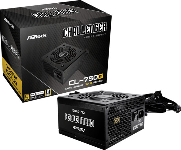 Challenger CL-750G unidad de fuente de alimentación 750 W 20+4 pin ATX ATX Negro