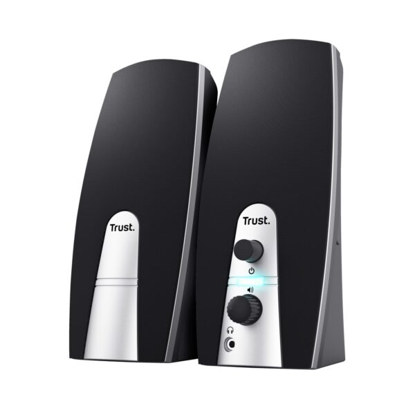 24660 conjunto de altavoces 5 W PC/ordenador portátil Negro, Metálico 2.0 canales