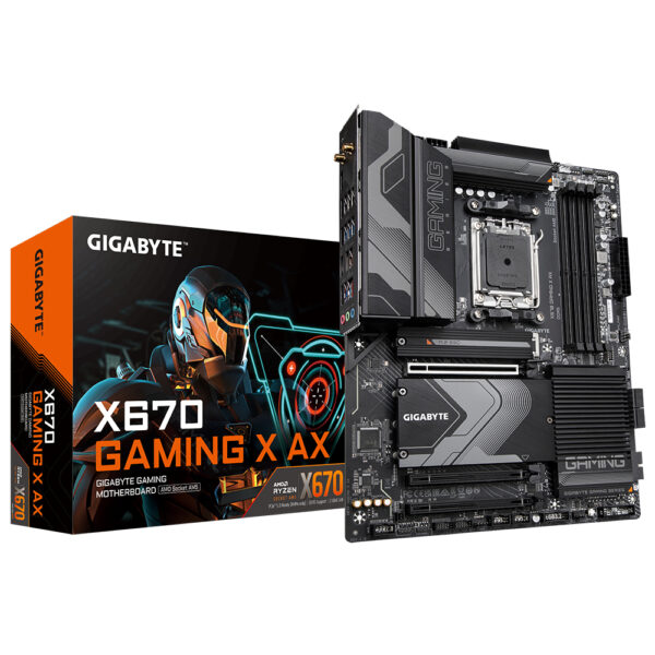 X670 GAMING X AX Placa base - Compatible con AMD Ryzen 9000 Series CPUs, 16+2+2 Phases Digital VRM, up to 8000MHz DDR5 (OC), 1xPCIe 5.0 + 3xPCIe 4.0 M.2, Wi-Fi 6E, 2.5GbE LAN, USB 3.2 Gen 2x2