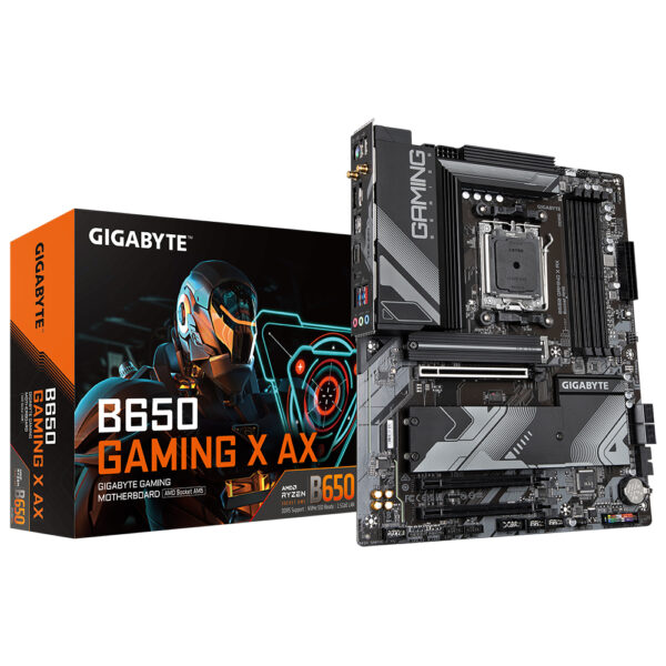 B650 GAMING X AX Placa base - Compatible con procesadores AMD Serie 9000, VRM digital de 8+2+2 fases, hasta 8000 MHz DDR5 (OC), 1xPCIe 5.0 + 2xPCIe 4.0 x4 M.2, Wi-Fi 6E, LAN 2.5GbE, USB 3.2 Gen 2x2