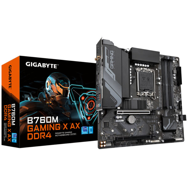 B760M GAMING X AX DDR4 Placa Base - Compatible con procesadores Intel Core de 14ª generación, VRM digital de 8+1+1 fases, hasta 5333MHz DDR4 (OC), 2x PCIe 4.0 M.2, Wi-Fi 6E, LAN 2.5GbE, USB 3.2 Gen 2
