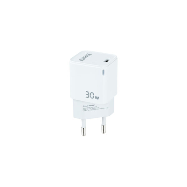 Cargador de Pared GAN USB-C/PD 30W, Blanco