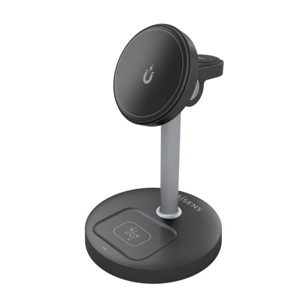 Cargador Inalambrico USB-C 4 en 1 De 15W Para Movil, Apple Watch, Auriculares Con Estuche De Carga, Negro