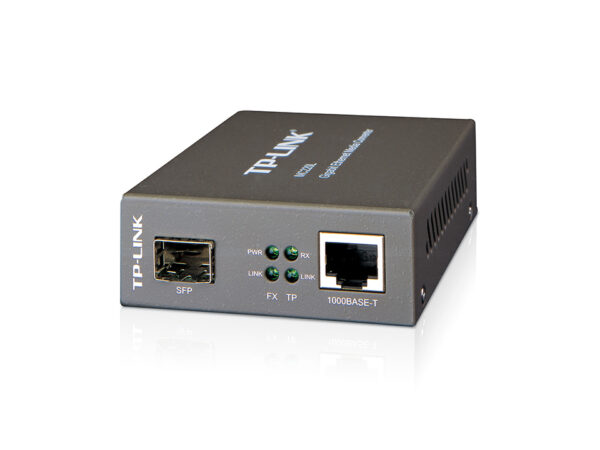 MC220L convertidor de medio 1000 Mbit/s Multimodo, Monomodo Negro