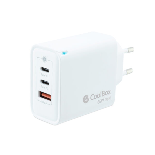 CARGADOR GAN 65W USB-C/USB-C/USB-A PARED