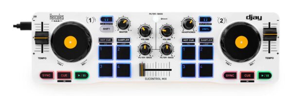 4780921 controlador dj 2 canales Negro, Blanco, Amarillo