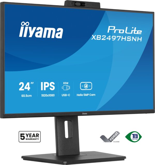ProLite XB2497HSNH-B1 24IN IPS LCD 4MS 1920X1080 350CD/M2 HDMI/DP/USB 2 pantalla para PC 60,5 cm (23.8") 1920 x 1080 Pixeles Full HD Negro