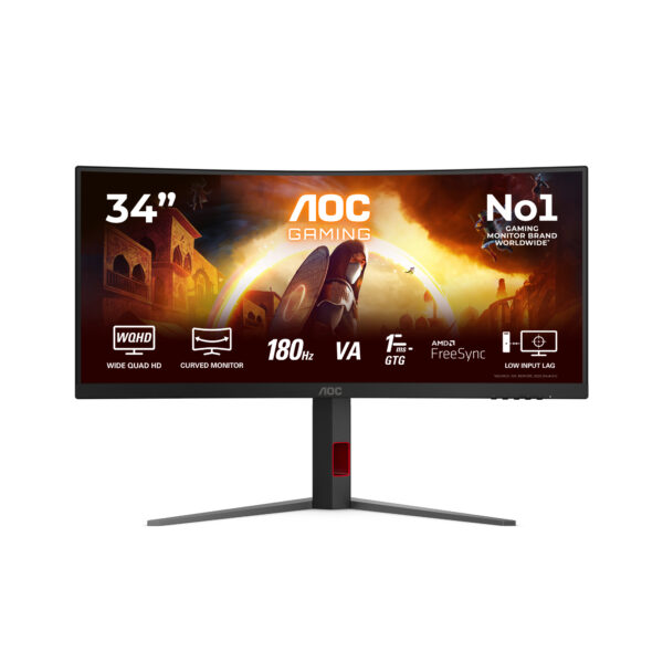 G4 CU34G4 pantalla para PC 86,4 cm (34") 3440 x 1440 Pixeles Wide Quad HD LED Negro, Rojo