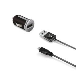 CCUSBMICRO cargador de dispositivo móvil Smartphone, Tableta Negro, Plata Encendedor de cigarrillos Auto
