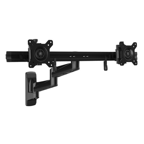 Brazo para Dos Monitores de Instalación en Pared - Soporte Ergonómico Articulado VESA x2 Monitores de 24" - Barra Transversal de Ajuste Sincronizado - Inclinación/Giro/Rotación - Soporte de Montaje
