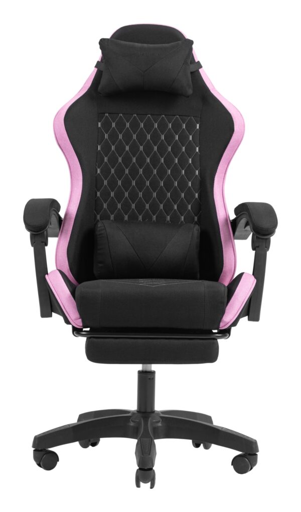MGC-X Fabric Silla para videojuegos de PC Asiento acolchado Negro, Rosa
