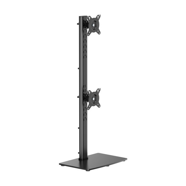 Soporte de Mesa Con Peana Eco Giratorio e Inclinable para 2 Monitor/TV 12kg de 17-34, Negro