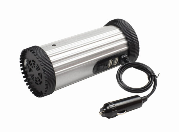 EG-PWC150-01 adaptador e inversor de corriente Auto 150 W Negro, Gris