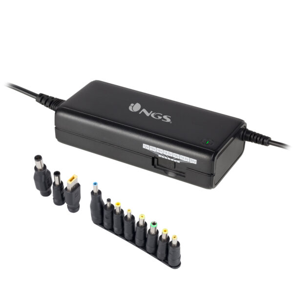 Ban adaptador e inversor de corriente Interior 90 W Negro
