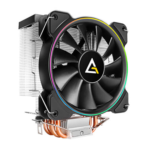 A400 RGB Procesador Enfriador 12 cm Negro, Cobre, Metálico