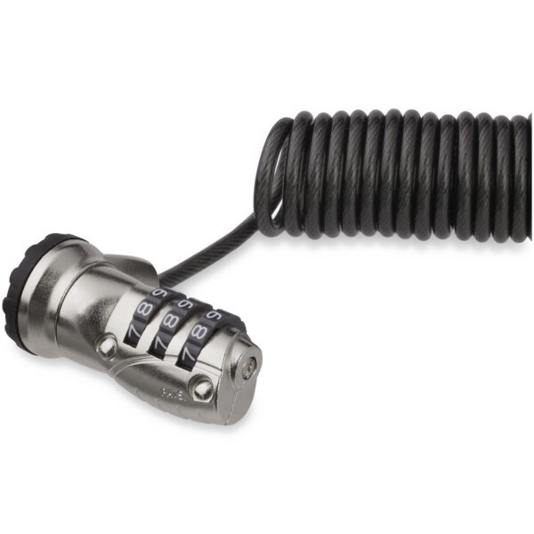 Cable de Seguridad con Combinación para Ordenador Portátil- con Cable Auto Enrrollable - Combinación de 3 Dígitos