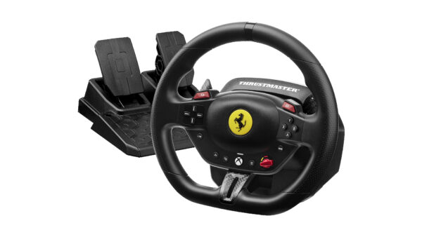 T98 Ferrari 296 GTS Negro USB Volante + Pedales Analógico/Digital PC, Xbox One, Xbox Series S, Xbox Series X