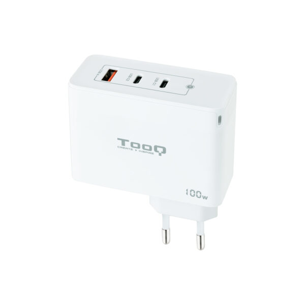 Cargador de Pared GaN 2xUSB-C/PD + USB-A/QC 100W, Blanco