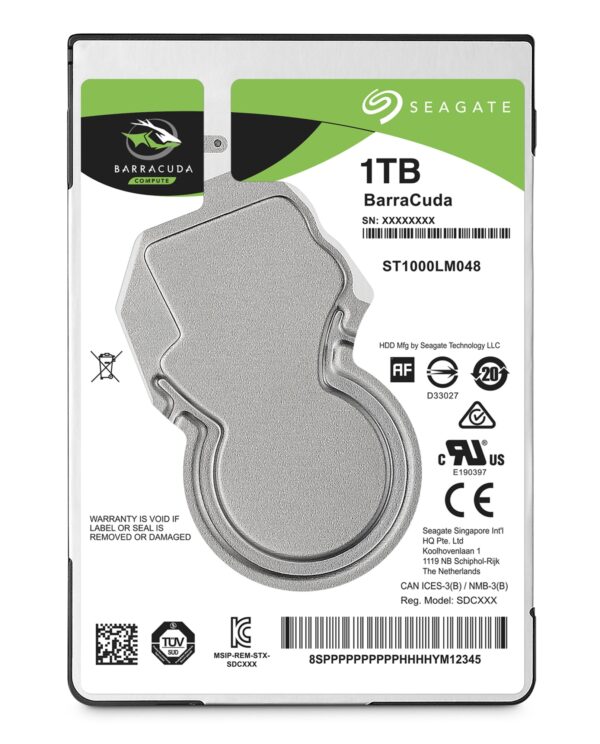Barracuda 2.5" disco duro interno 1 TB 5400 RPM 128 MB 2.5" Serial ATA III