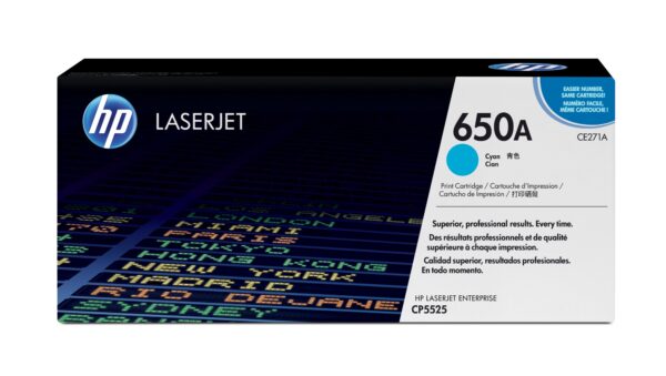 Cartucho de tóner original LaserJet 650A cian