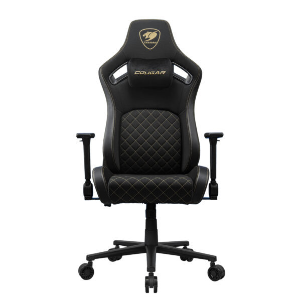 CGR-DFF-GLB Silla para videojuegos de PC Asiento acolchado tapizado Negro, Oro