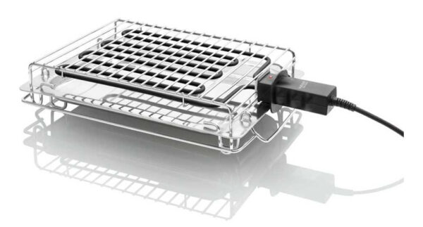 New Alabama Parrilla Mesa Eléctrico Plata, Negro 2400 W