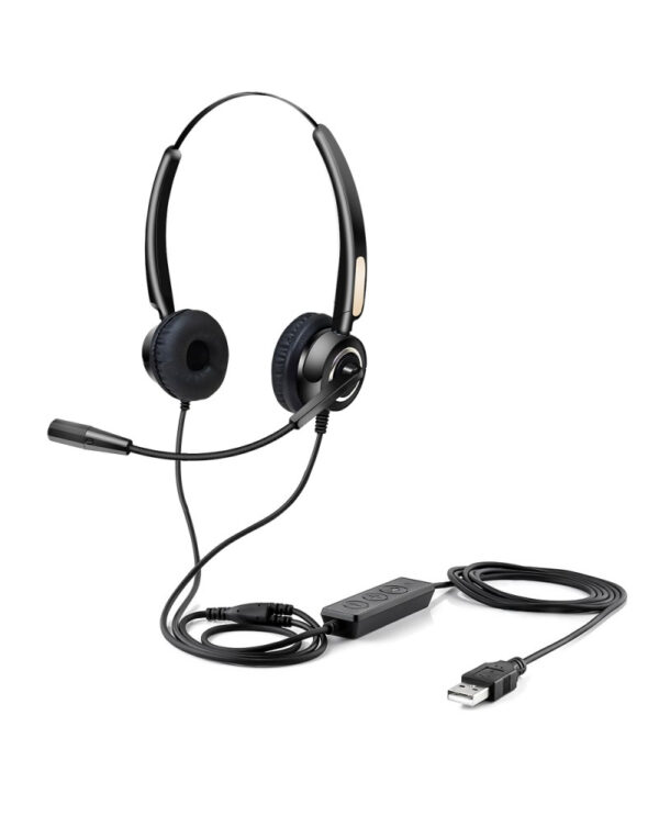 USB HEADSET WITH REMOTE CONTROL Auriculares Alámbrico Diadema USB Type-C / USB Type-A Negro