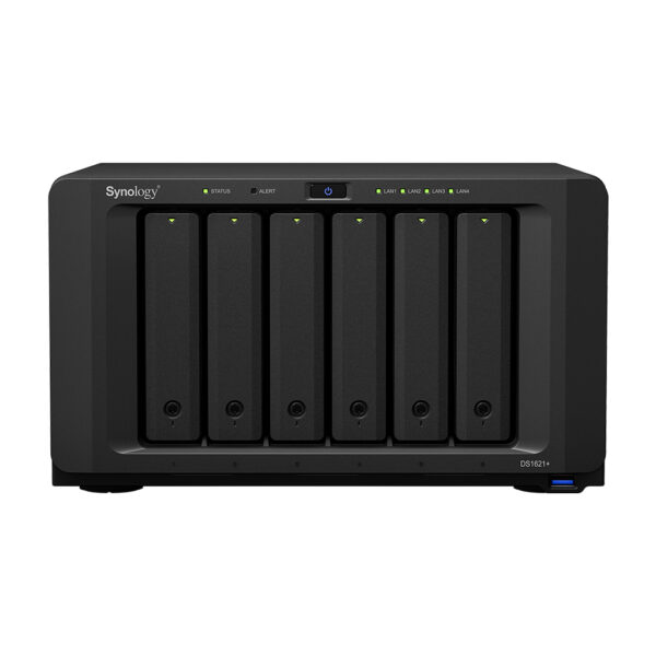 DiskStation DS1621+ servidor de almacenamiento NAS Escritorio Ryzen Embedded V1500B 4 GB DDR4 0 TB DiskStation Manager Negro