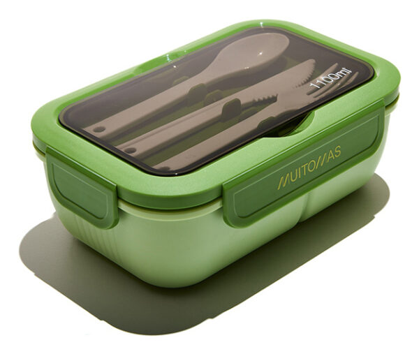 LUNCHBOXSGN fiambrera Táper 1,1 L Plástico Negro, Verde 1 pieza(s)