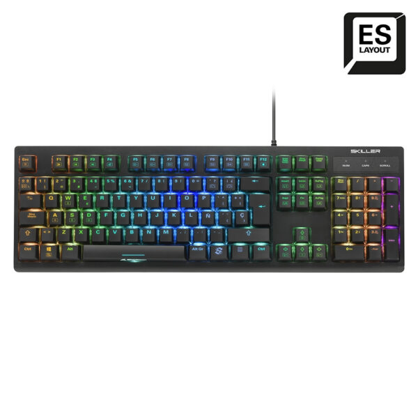 SKILLER SGK30 teclado Juego USB QWERTY Español Negro