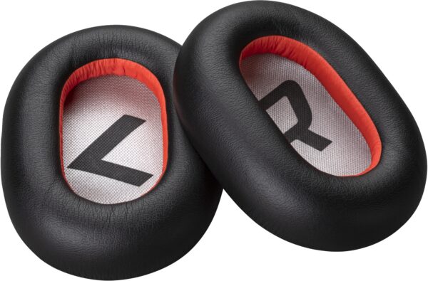 Almohadillas para auriculares de cuero sintético negro Poly Voyager 8200 (2 unidades)