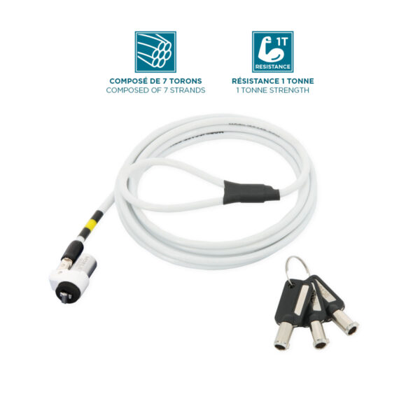 001325 cable antirrobo Blanco 1,8 m