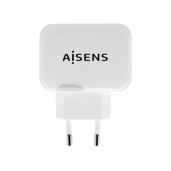 Cargador USB 17W 5V/3.4A, 2xUSB Con Control AI, Blanco