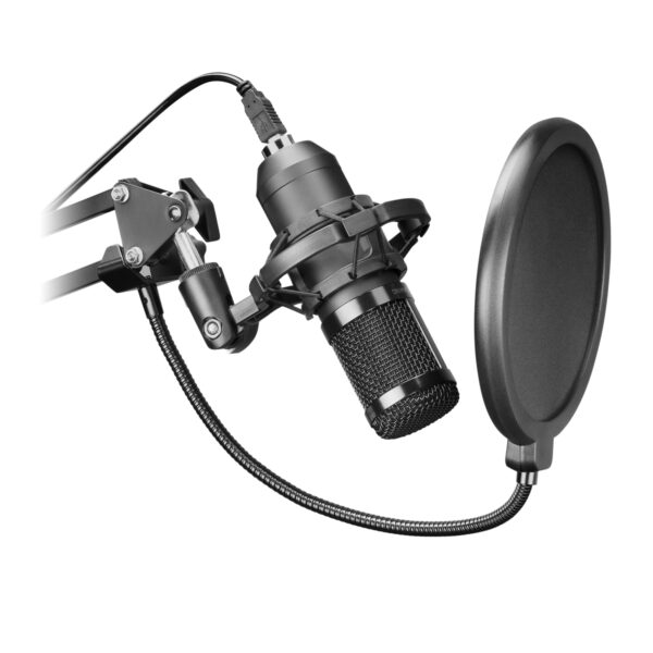 MMICPRO, Micrófono PC USB, Condensador, Ultra-alta Definición Streamings, ASMR, Negro