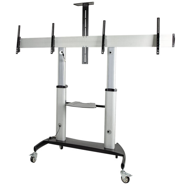 STNDMTVDUO soporte para TV 152,4 cm (60") Negro, Plata