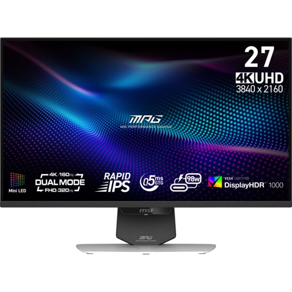 MPG 274URDFW E16M pantalla para PC 68,6 cm (27") 3840 x 2160 Pixeles 4K Ultra HD LED Negro, Blanco
