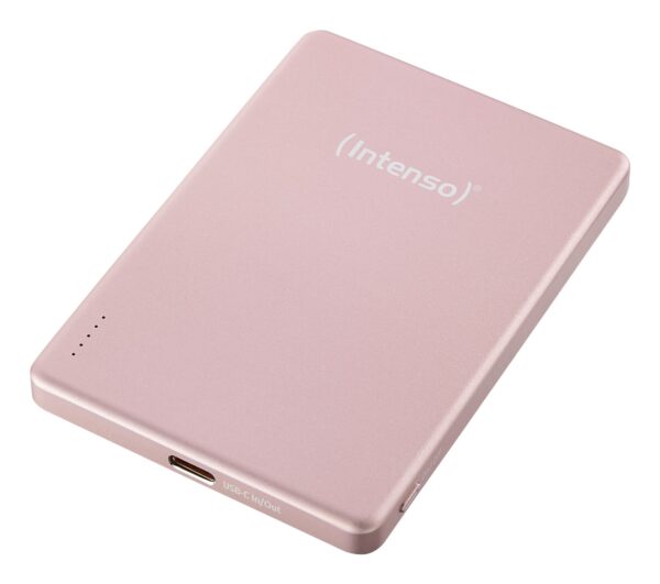 MW5000 Batería Externa Magnética 5000 mAh  Compatible con MagSafe, Carga Inalámbrica 15W, USB-C PD 20W, Delgada y Compacta  Probada en Alemania  Rosé