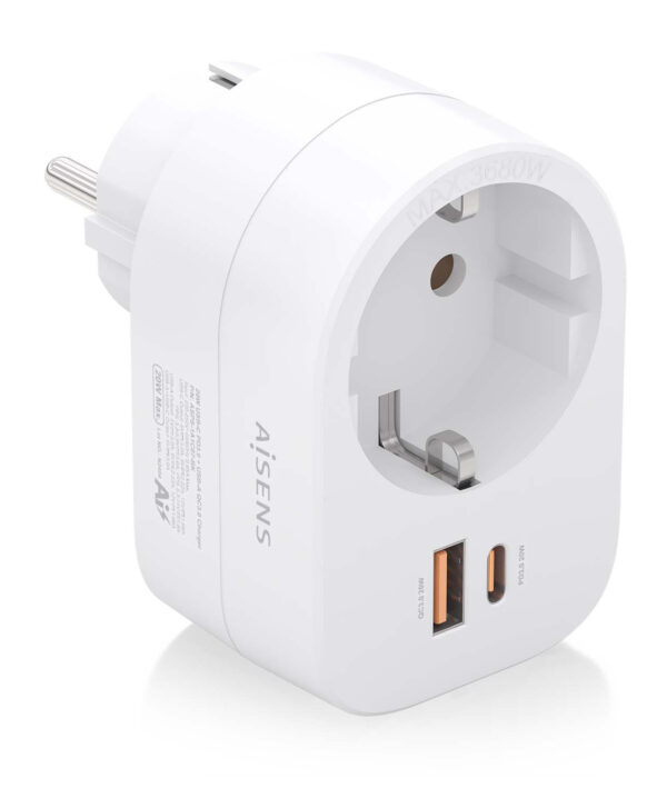 ASPS-1A1C06-W cargador de dispositivo móvil Universal Blanco Corriente alterna Carga rápida Interior