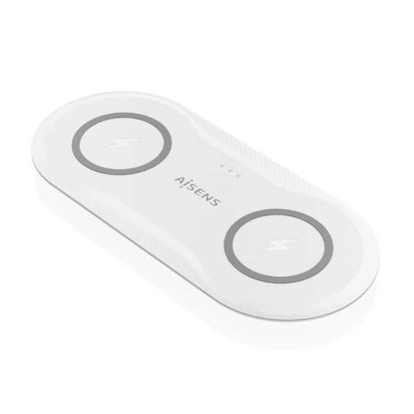Cargador Inalambrico USB-C 15W 2 en 1 Para Movil Auriculares, Blanco