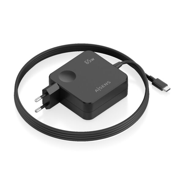 Cargador 65W PD3.0 1xUSB-C 1.5m, Negro
