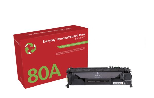 Remanufacturado Everyday Tóner Everyday Mono remanufacturado de Xerox es compatible con HP 80A (CF280A), Capacidad estándar