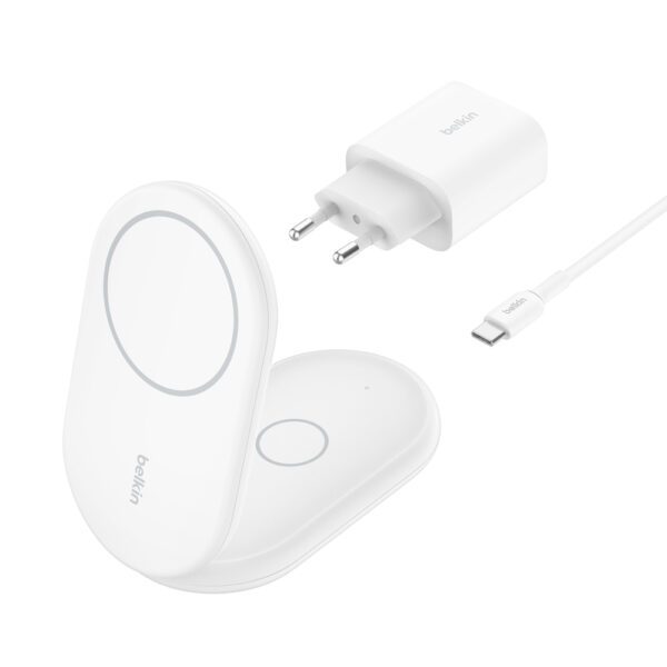 BoostCharge Auriculares, Smartphone Blanco USB Cargador inalámbrico Carga rápida Interior