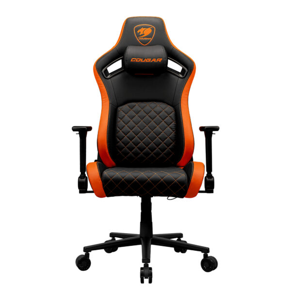 CGR-DFL Silla para videojuegos de PC Asiento acolchado tapizado Negro, Naranja