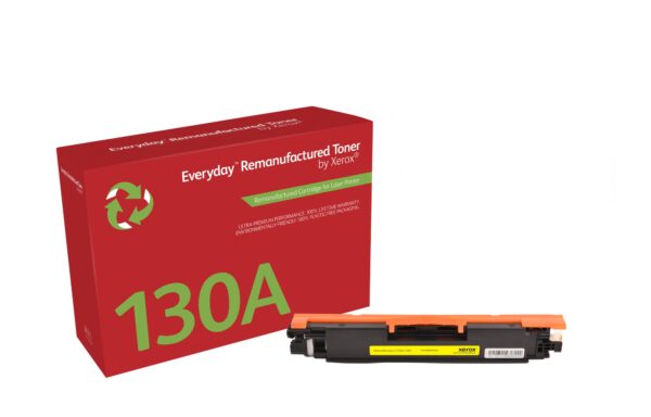 Remanufacturado Everyday Tóner Everyday Amarillo remanufacturado de Xerox es compatible con HP 130A (CF352A), Capacidad estándar