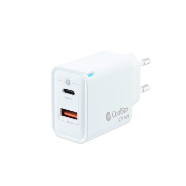 CARGADOR GAN 30W USB-C/USB-A PARED